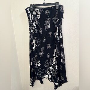 Vintage Whimsigoth  floral midi skirt‎